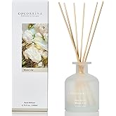 Cocorrína Reed Diffuser - Water Lily 6.76oz Diffuser with Sticks Home Fragrance Essential Oil Reed Diffuser for Home Bedroom 