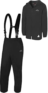 normani Regenanzug Set aus Regenjacke und Hosenträgerhose - 100% wasserdicht, absoluter Wetterschutz Regenbekleidung