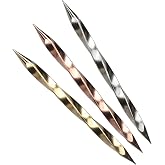 Cowboy Toothpick Metal Hat Pins - 3 Pack Cowboy Hat Accessories for Men Women Golden Rose Gold Silver Twisted Toothpicks