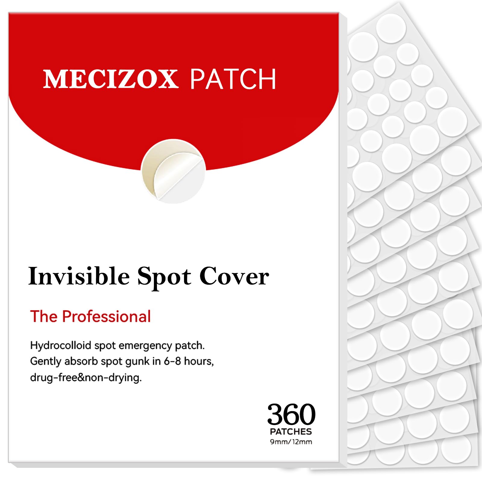 Pimple Patches, 360 Count Invisible Spot Patches, Absorbing Hydrocolloid Patch , Skin Care, Facial Stickers, Cute Face Patches for Face