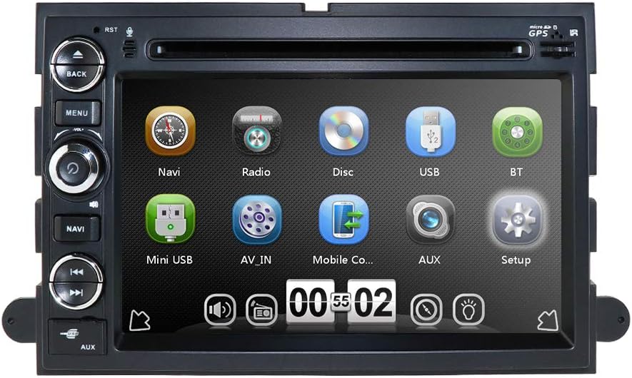 hizpo Double Din Car Radio Car GPS Navigation Fit for Ford F150 F250/350/Edge/Fusion/Mustang Support in Dash DVD Player Stereo Radio Bluetooth Steering Wheel Control DVR Mirrorlink