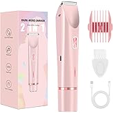 Bikini Trimmer for Women,Dermave Bikini Shaver,Electric Razors for Women Pubic Hair (Pink)