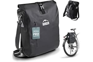 Borgen bike rack bag - 25 L - 100% waterproof - carrying handle and shoulder strap - rear panniers, panniers bike bags, pannier rack bag