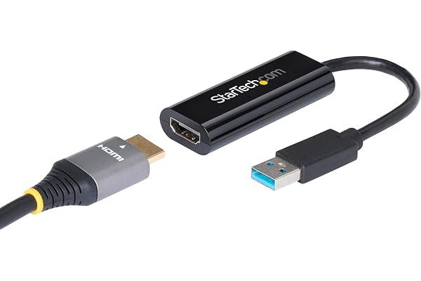 StarTech.com USB 3.0 to HDMI Adapter, USB to HDMI Monitor Converter for Windows, 1080P (no support for macOS/ChromeOS/Linux)