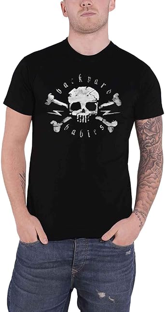 Amazon Com Backyard Babies T Shirt Skull Band Logo Official Mens