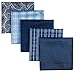 Retreez 5 Piece Assorted Woven Microfiber Premium Pocket Square Gift Box Set - Set 001