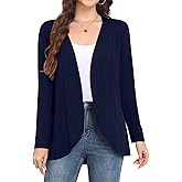 Yincro Women's Long Sleeve Cardigan Lightweight Soft Open Front Casual Cardigans