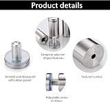 TangCai 24Pcs Stainless Steel Glass Standoff Fixings 12x25mm Wall Mounts view 6