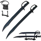2PCS Polypropylene Plastic Practice Sword Training Sword with Belt Stand | High Strength PP Training Katanas Martial Arts Unsharpened Blades with Belt and Stand for Practice and Training