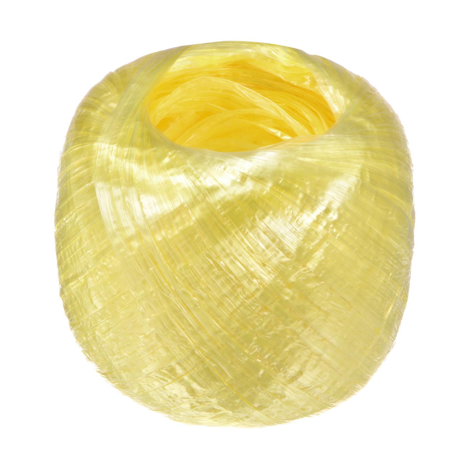 M METERXITY Polyester Nylon Plastic Rope Twine, 4cm Width 310M Length Household Bundled Plastic Ropes Roll for Crafting/Gardening/Packing/Carrying [1017FT/12204IN, Yellow]