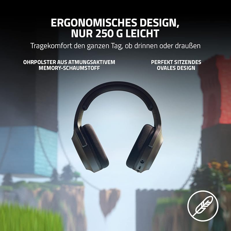 Barracuda X - Kabelloses Multiplattform-Headset für Gaming und Mobile Geräte (SmartSwitch Dual Wireless, Triforce 40mm, Mikrofon mit Nierencharakteristik, 50h Akku, USB-C) Schwarz