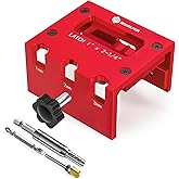 Door Latch Mortise Tool for Router 1" x 2-1/4" Door Latch Jig Clamp on Door | Aluminum Alloy, Door Latch Installation Kit, Door Latch Template Kit, Fits 1-3/8" &amp; 1-3/4" Wooden Door, Not for Strike Plate