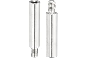 PATIKIL 2 Pcs M8x55+12mm Stainless Steel Standoff Extension Posts Screws,Metric Male Female Thread Adapters Spacer for PCB,Qu