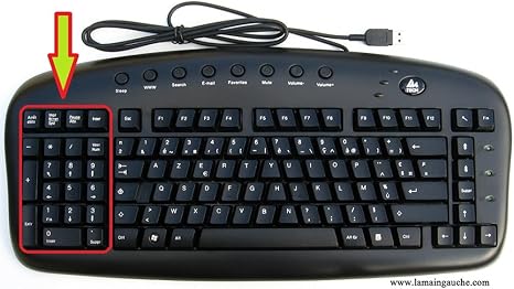 Teclado de Ordenador AZERTY para Zurdos: Amazon.es: Informática