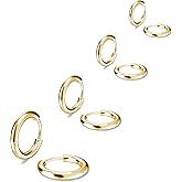 316L Surgical Stainless Steel Small Hoop Earrings 8mm 10mm 12mm 14mm Hypoallergenic Huggie Hoop Earrings Helix Lobes Hinged Sleeper Earrings Cartilage Piercings