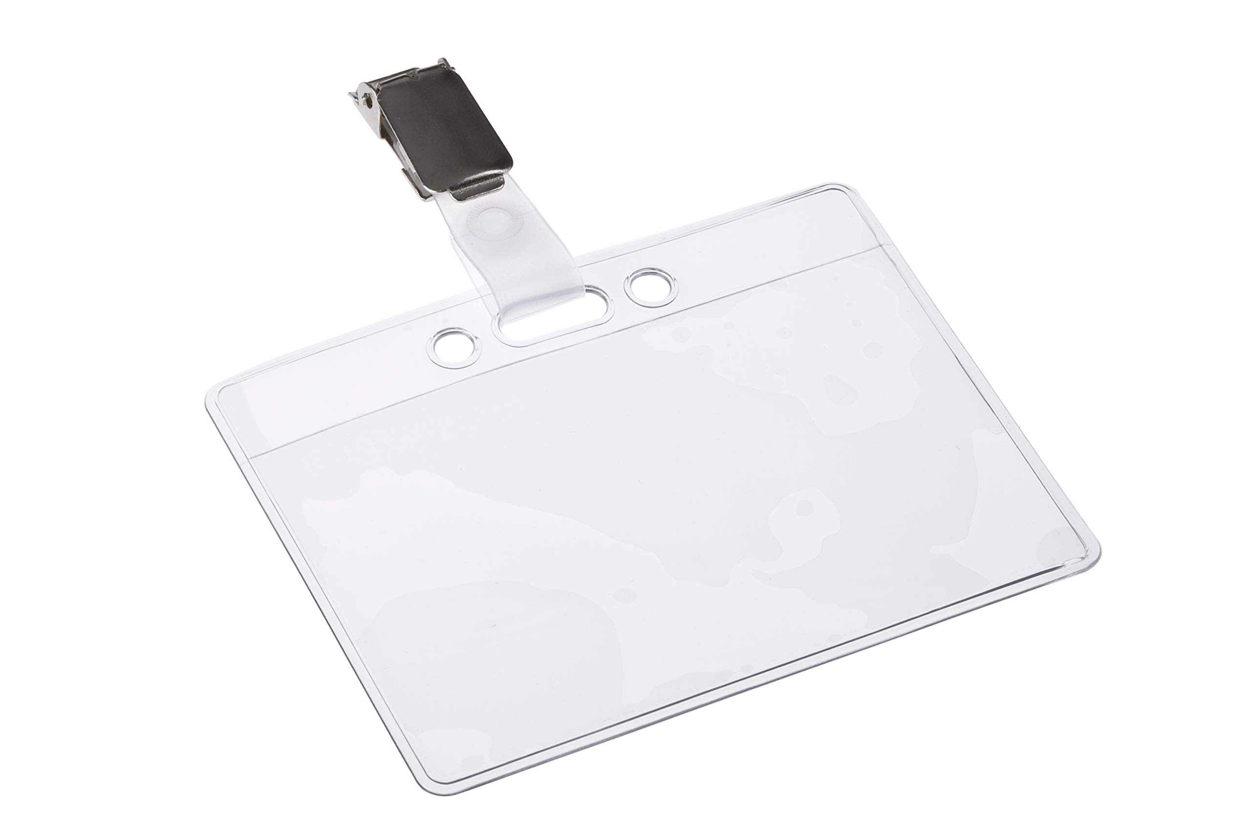 EUROPEL ID Holder Badges with Clips & Blank Card Insert Sheets (Pack of 24) | Horizontal ID Card Holder for School, Colleges, Offices & Corporate Event| 90 x 60 mm, 121265