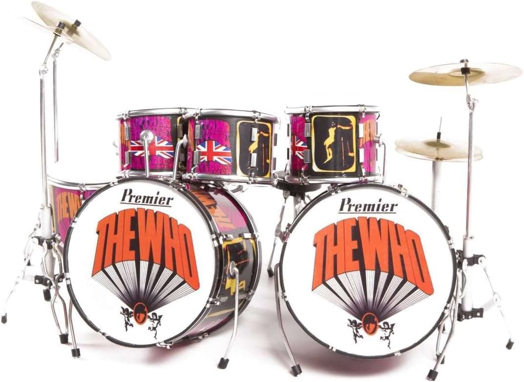 AXE HEAVEN FanMerch Keith Moon Pictures of Lily Tribute Drum Set Miniature Replica Collectible