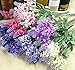 2X 10 Heads Artificial Lavender Silk Flower for Bouquets Wedding Home Party Decor-Red and Purple