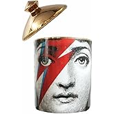 Big Eye Starry Sky Aromatherapy Candle Jar With Lid Ceramic Makecup Cotton Swab Holder Home Deocrative Bottler, Home Fireplace Kitchen Dining Decor For Living Room Knick Knacks Candle Holders (F8)