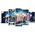VANSEEING 5 Panels Filmmaking Canvas Wall Art Clapper Boards Wall Decor Movie Reels Painting Pictures Popcorn Photo Prints Modern Giclee Artwork for Movie Theater Cinema