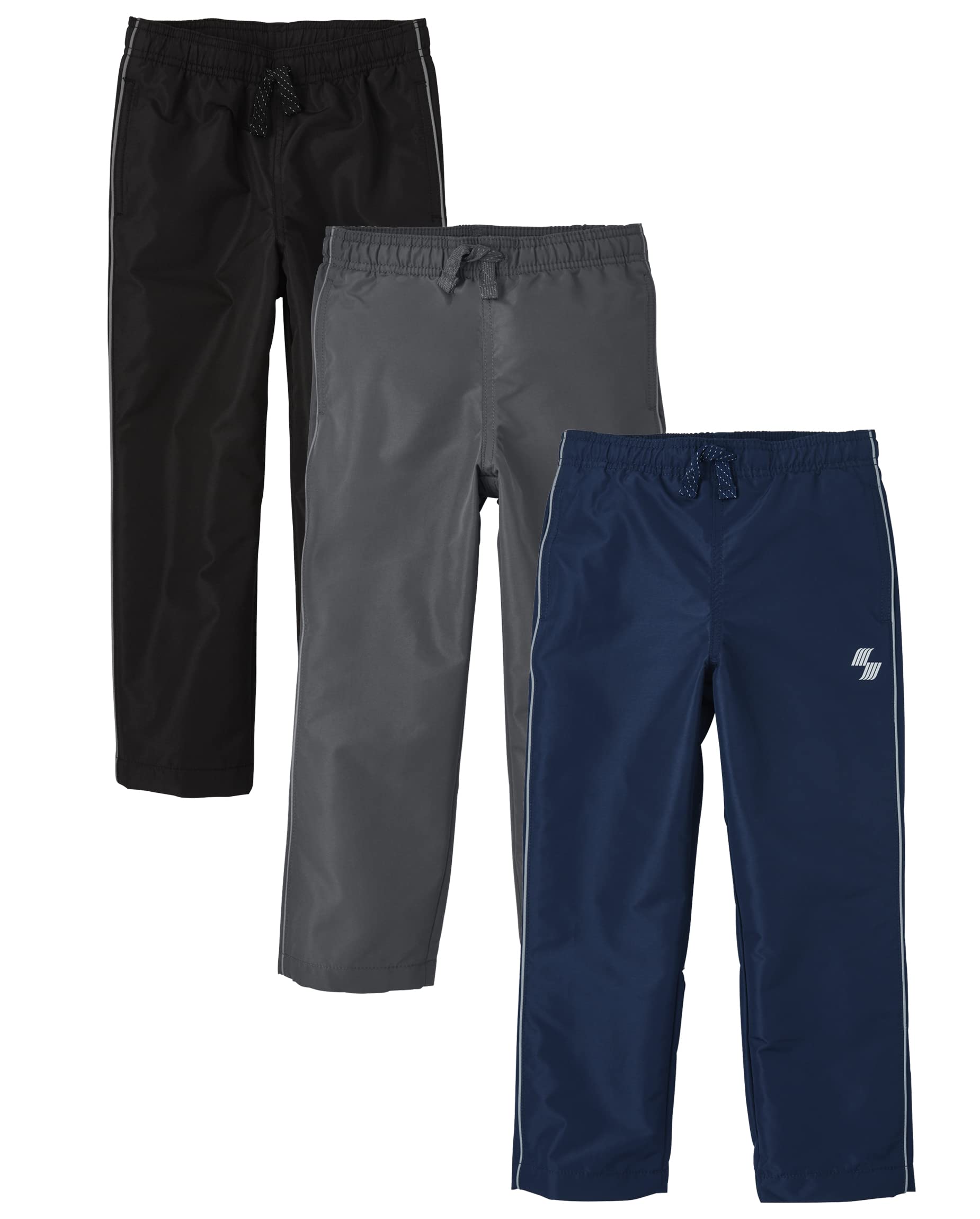 The Children's Place Boys Athletic Track Pant Water Resistant, Black ...