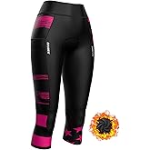 Sparx Women Padded Bike Pants Cycling Shorts Bicycle Thermal Capris 3/4 Winter Biking Tights
