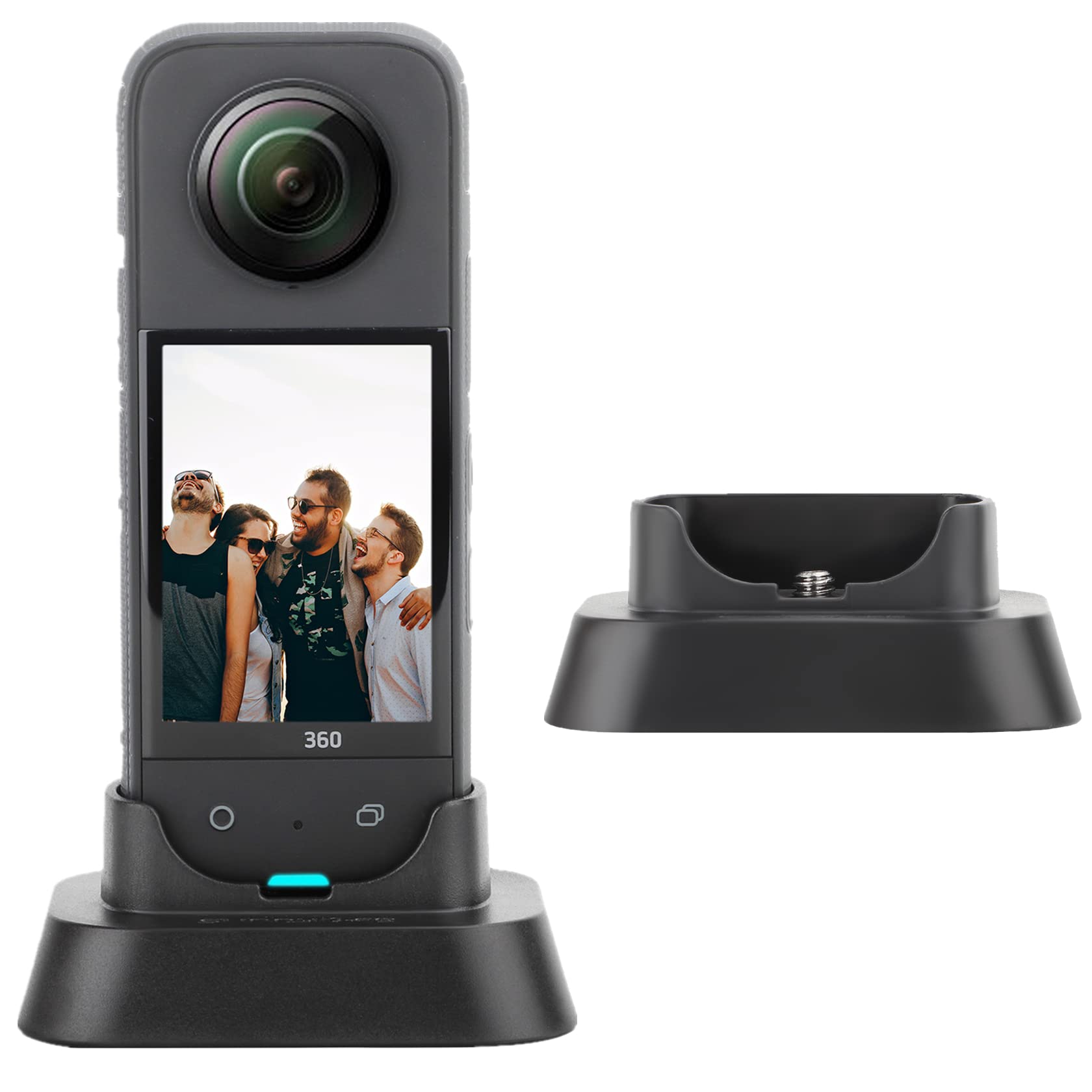 Hensych Base Mount for Insta360 X3,Desktop Support Vertical Base Stand Mount Holder Desktop Stable Bracket Stabilizer for Insta360 X3 Panoramic Camera Accessories