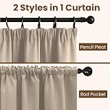 Yorkshire Bedding Thermal Blackout Curtain 66x54 Pencil Pleat Cream view 3