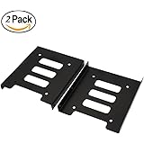 SNANSHI SSD Bracket 2.5" to 3.5" SSD HDD Metal Mounting Bracket Adapter Hard Drive Holder for PC SSD (Pack of 2)