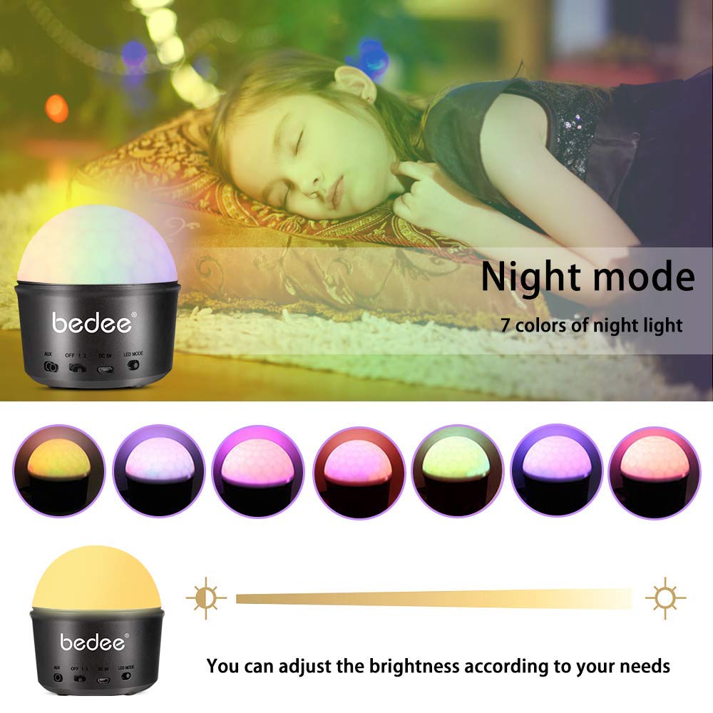 Luci Discoteca LED, bedee Luci Palco LED Palla Discoteca 9 Colori,USB Alimentata luci discoteca con Telecomando Effetti Luce Musica Attivata per party bar Birthday Club Disco DJ Regalo Bambini