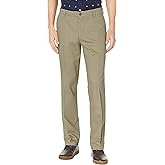 GBOY STUDIO Mens Straight Fit Casual Pants with Expandable Waist Flat Front Chino Pants