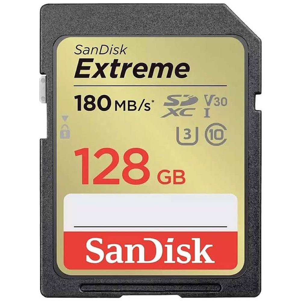SANDISK - CARDS EXTREME PLUS 128GB SDHC MEMORY CARD 190MB/S 90MB/S UHS-I CLASS