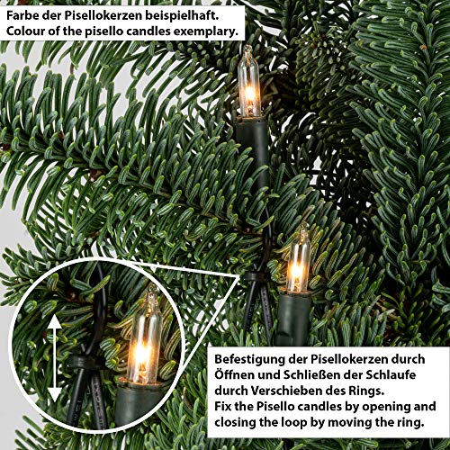 Hellum 833577 Lichtketting 35 Pisellokaarsen kleurrijk/8,1 m/binnen/toevoerleiding 2 x 1,5 m groen - Afbeelding 4