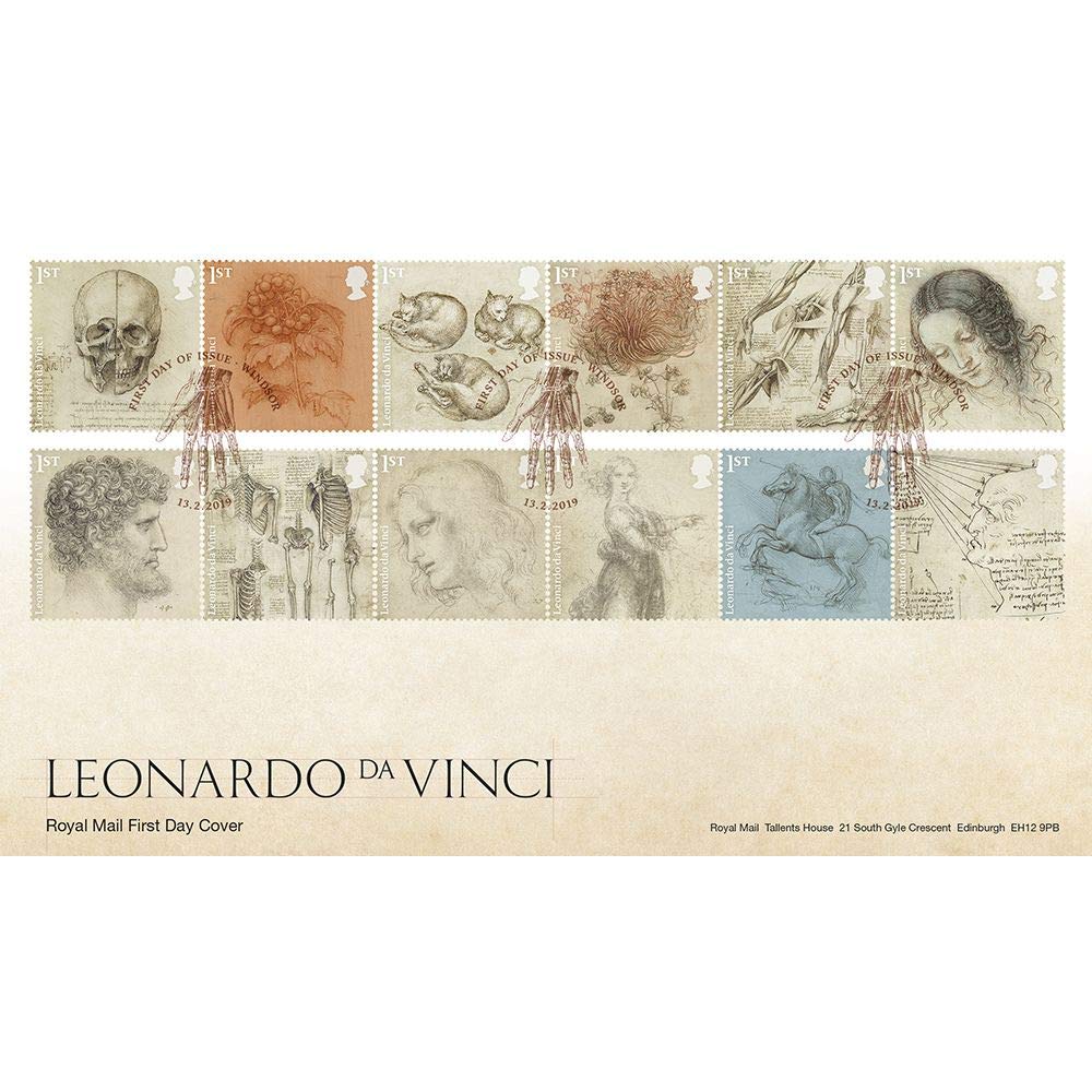 Leonardo da Vinci Stamp First Day Cover 2019