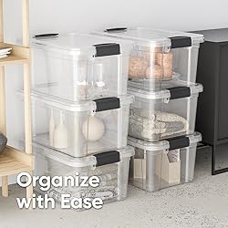 Superio Clear Storage Box with Lid, 14.25 Quart