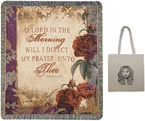 O Lord in the Morning Inspirational Throw Blanket & Tote Multipack Gift Sympathy