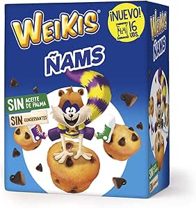Weikis Ñams Mini Muffins con Pepitas de Chocolate, 16 ...