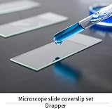 通用 Microscope Slides and Cover Slips Kit 50 Slides 100 Coverslips 5 Droppers view 5