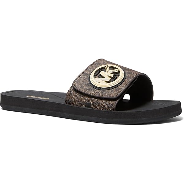 Amazon.com | Michael Kors Brandy Slide Sandal Light Cream, Size 8 | Slides