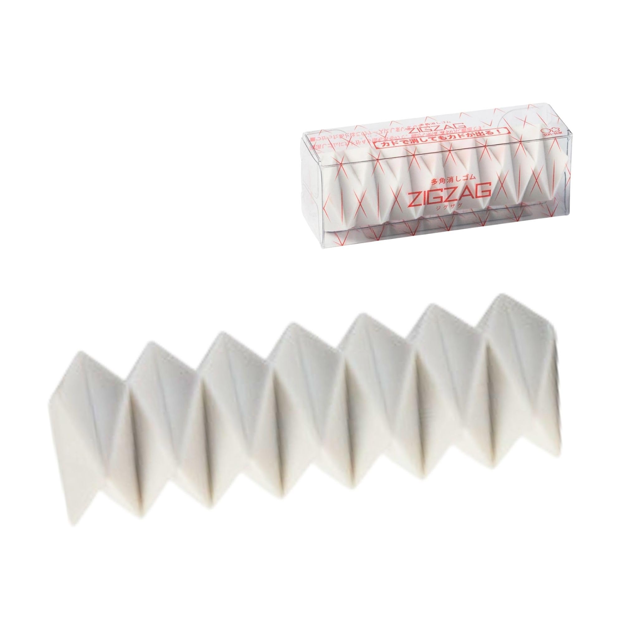 SUN-STAR Multi-Angle Eraser Zig Zag (White) with Authentic Hologram US, EU Only