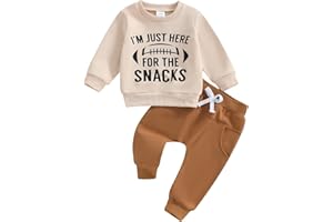 Madjtlqy Toddler Baby Boy Fall Clothes Long Sleeve Crewneck Sweatshirt Top Casual Pants Set Cute Infant Winter Outfits