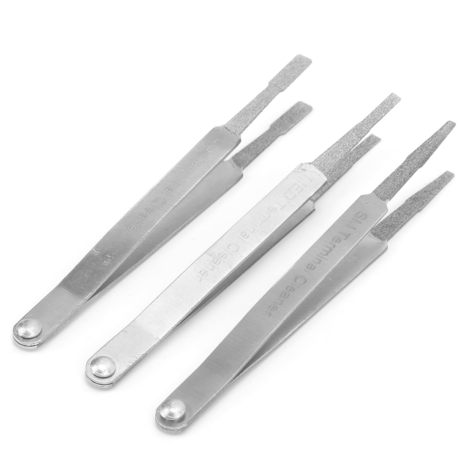 Akozon 3PCS Terminal Cleaner Set Terminal Removal Tool Cleaning Wiring Tweezer Tool Electrical Connector Tweezer for Small Electrical Spade Pin Connector Terminal Cleaning Tweezers