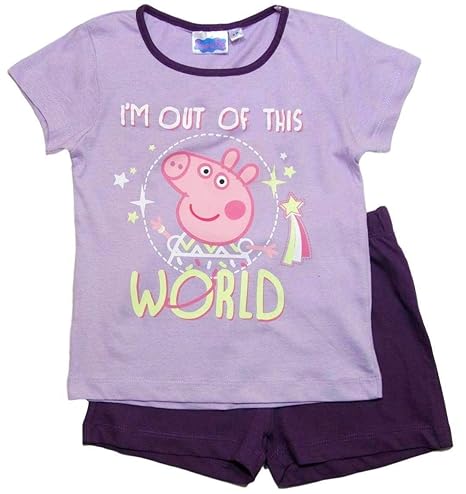 Peppa Wutz Schlafanzug Shorty Mädchen Kurz Peppa Pig