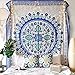 Birsppy Aeiniwer Mandala Hippie Tapestries Bohemian Blue Sunflower Psychedelic Tapestry Dorm Decor Wall Hanging 84.6X92.5INCH