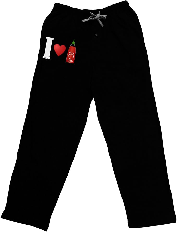 Amazon.com: TOOLOUD I Heart Sriracha Design Adult Lounge Pants - Black: Clothing