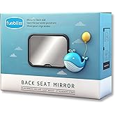 Funbliss Baby Car Mirror Safely Monitor Infant Child in Rear Facing Car Seat,Car Mirror Baby Rear Facing Seat,No Assembly Req