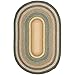 SAFAVIEH Braided Collection Area Rug - 3' x 5' Oval, Multi Color, Handmade, Country Cottage Design, Reversible, Ideal for High Traffic Areas in Entryway, Living Room, Bedroom (BRD308A)