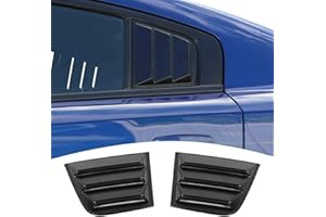 PDKLIN for Charger Side Small Window Louvers Air Vent Scoop Shades Cover for Dodge Charger 2011-2023 Black Exterior Accessories 2pcs