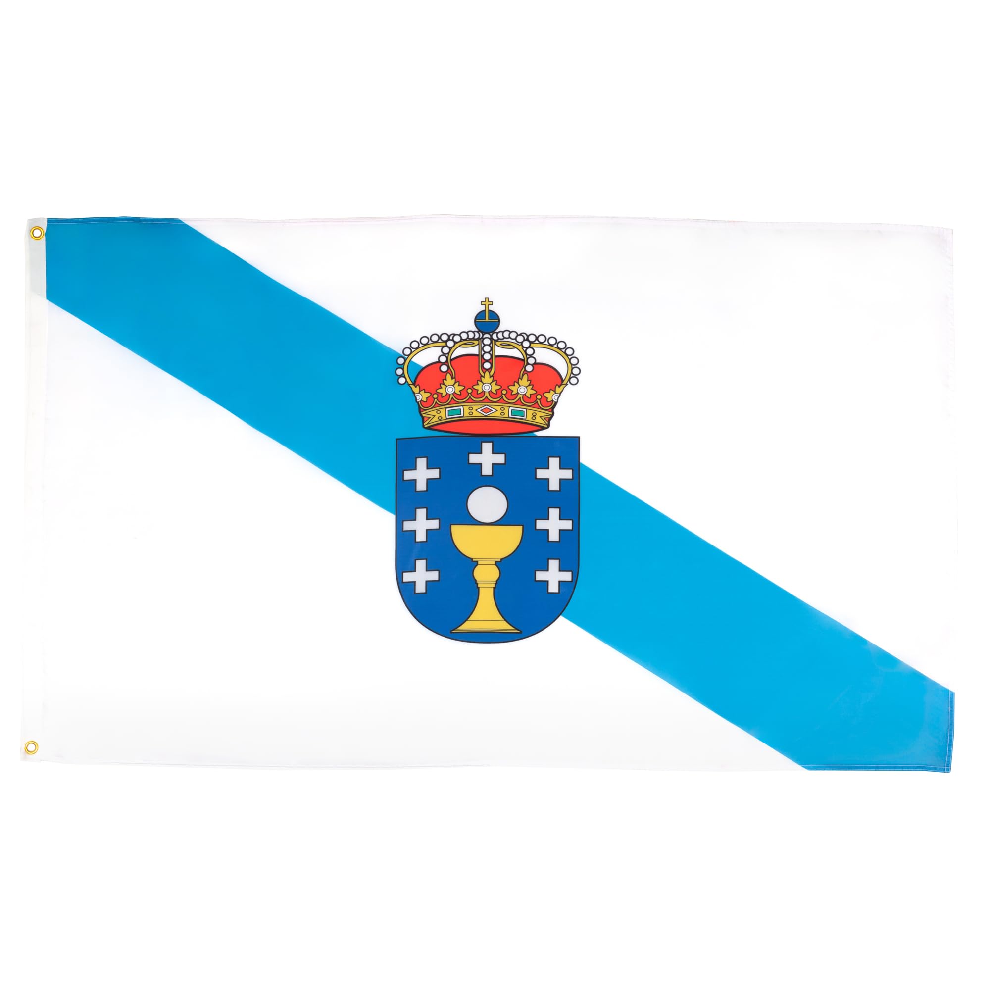 AZ FLAG - Galicia Flag - 3x5 Ft - 100D Polyester Spanish Region Of Galicia Banner with Two Metal Grommets - Fade Resistant - Vivid Colors - 3' x 5' Feet - 150x90 Cm