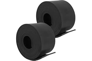 CYEAH 2 Rolls Rubber Sheet, 1/4" Thick X 4" Wide X 10' Long Solid Rubber Strips Roll PadInsulation, Rubbers Rolls for Gaskets DIY Material, Supports, Leveling, Sealing, Bumpers, Abrasion, Flooring